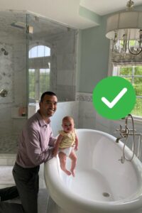 bathtub with babies do