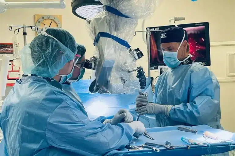 doctor doing spine surgery