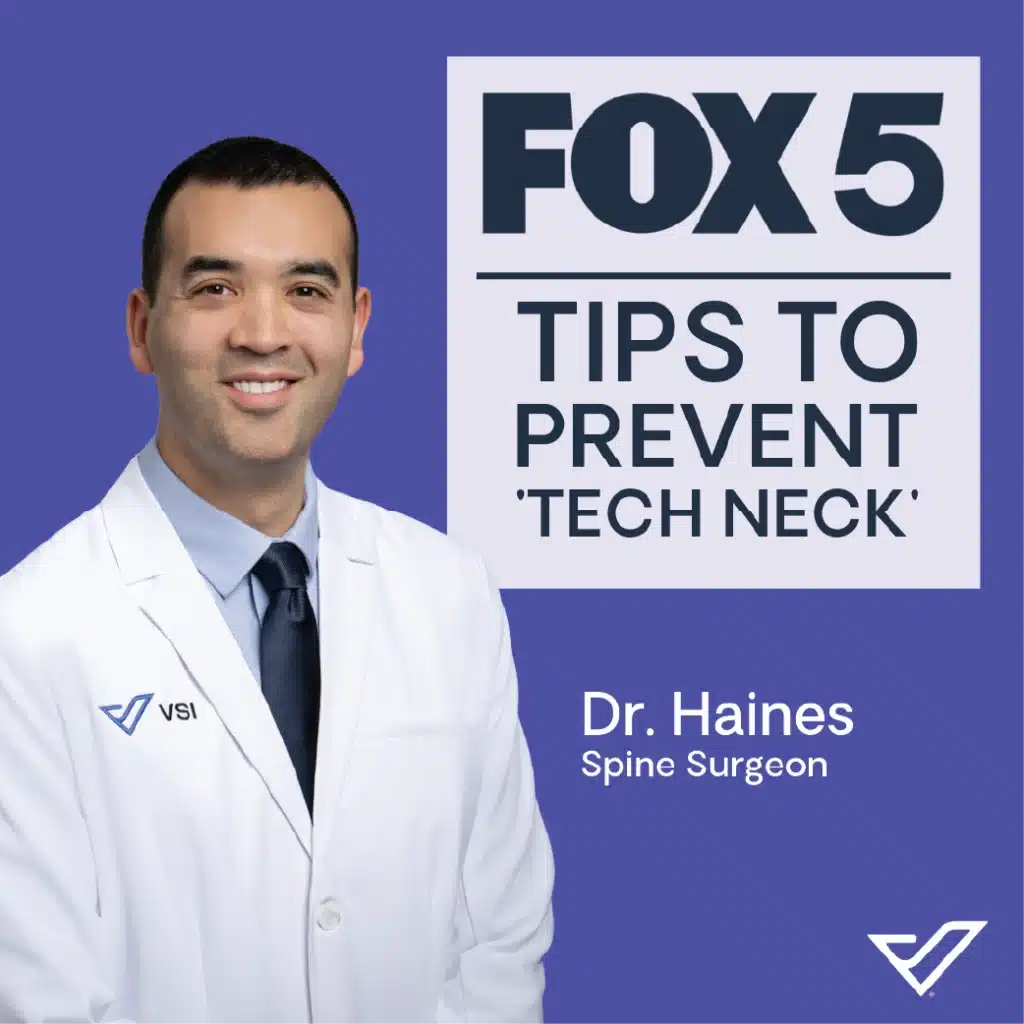 Spine Surgeon, dr haines, sharing tips to avoid tech neck