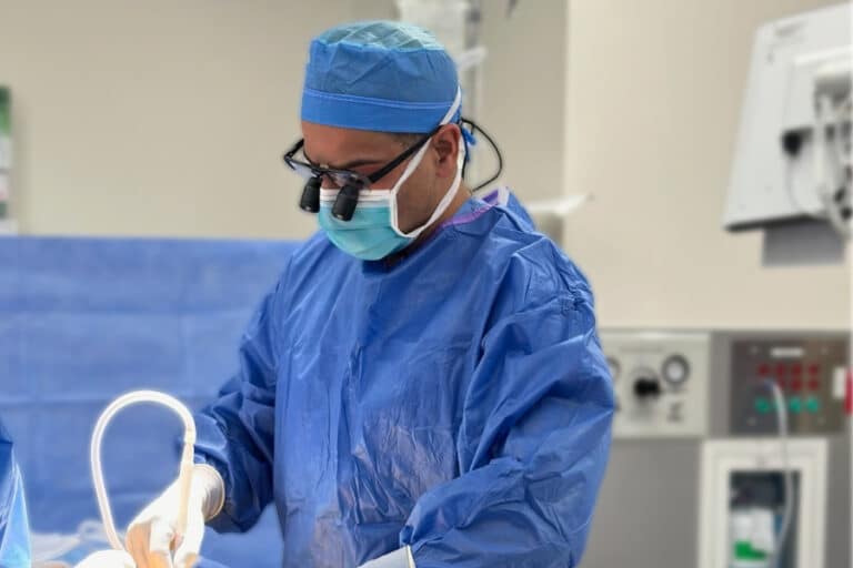 dr. jazini in the operating room