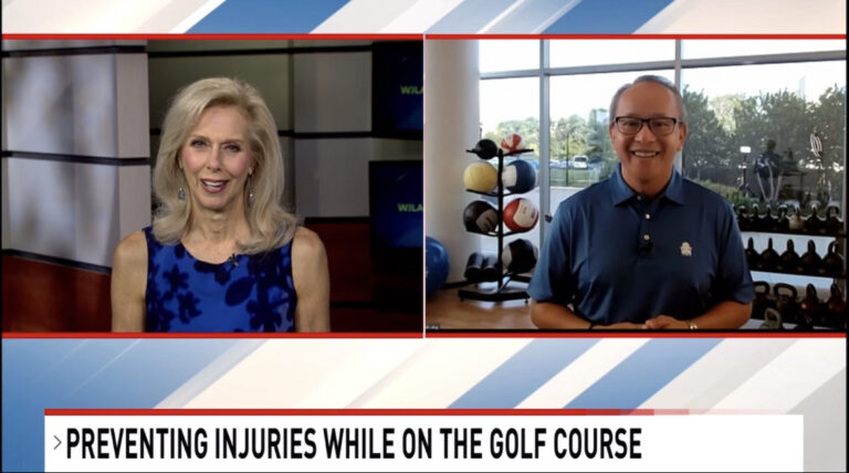 Golfing media with Dr. Nguyen