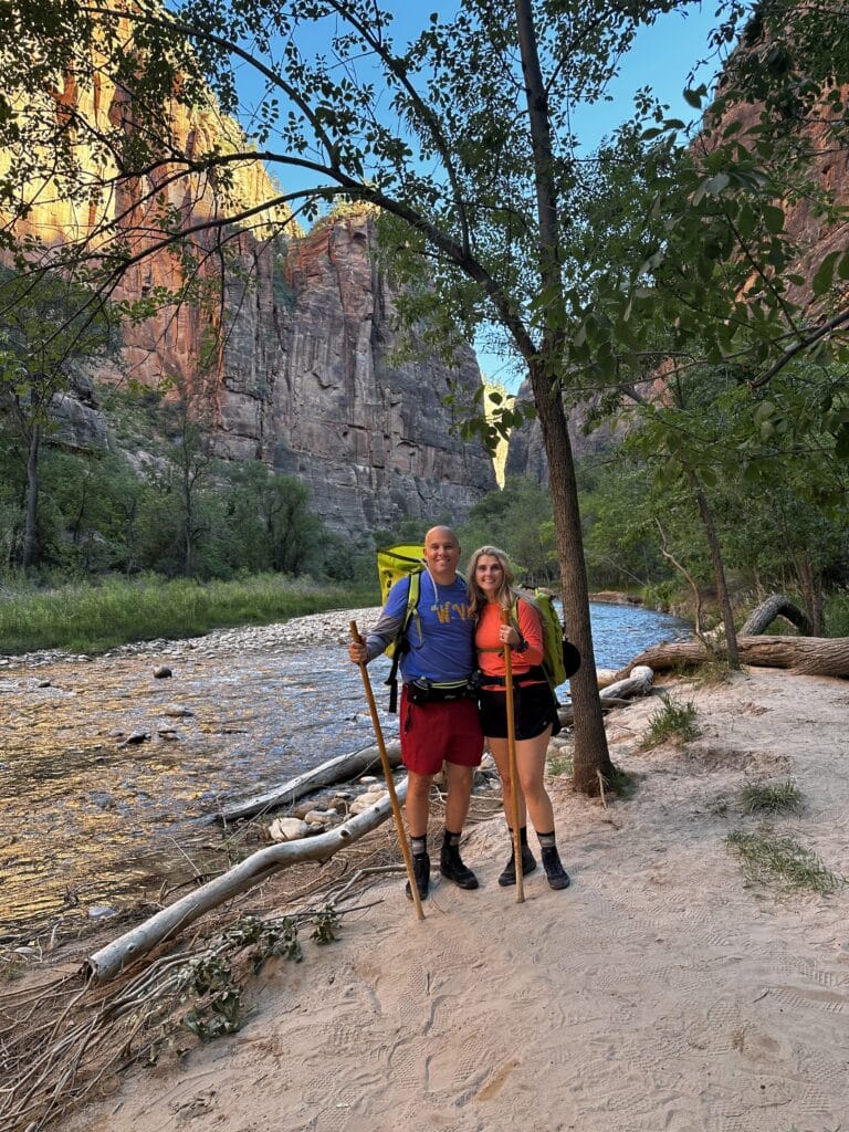 Chris and his wife hiking