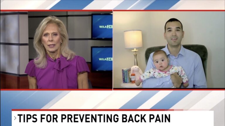 ABC7 News Feature: Dr. Haines Shares Tips to Prevent Back Pain While Parenting