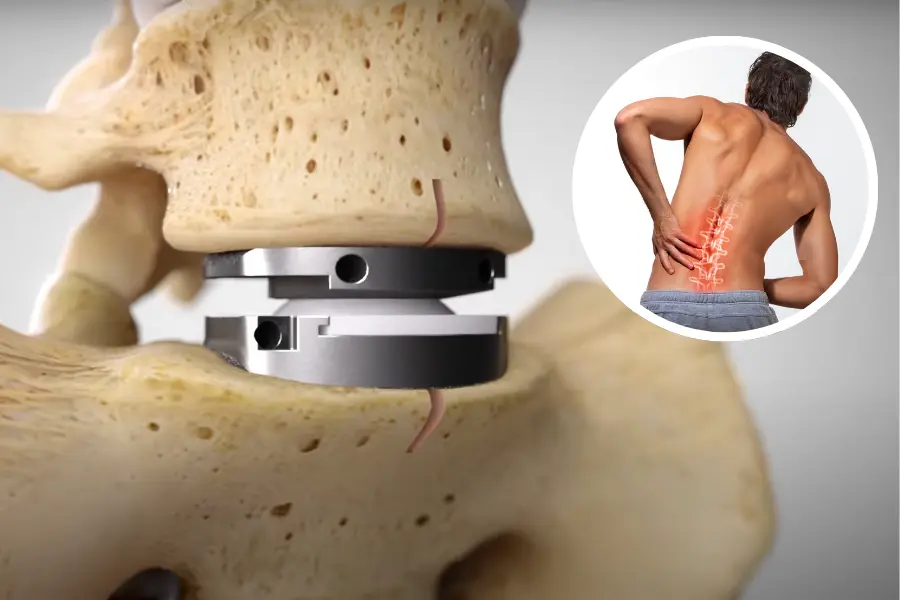 lumbar artificial disc for lower back condition