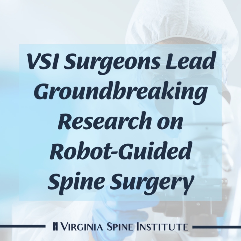 VSI Surgeons Lead Research Study on Robotic-Guided Spine Surgery