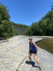 woman hiking posing for photo