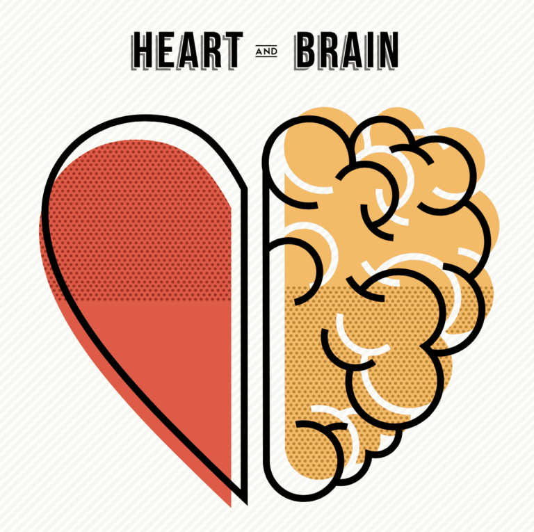 Heart and brain drawing
